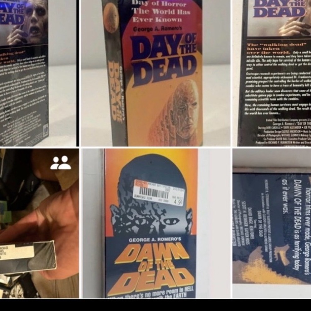 Factory sealed VHS Day of the Dead and Dawn of the Dead Sealed VHS Set